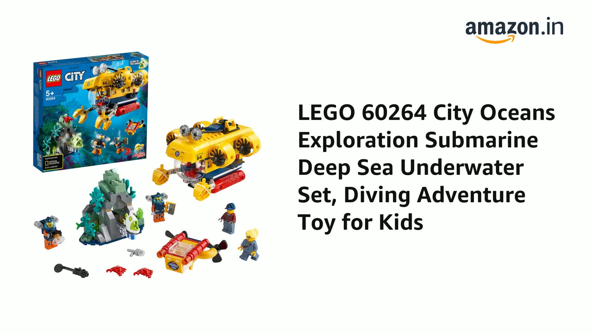LEGO 60264 City Oceans Exploration Submarine Deep Sea Underwater